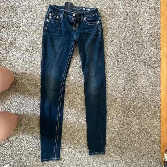 Miss Me Dark Blue Embellished Jeans - Picture 4 of 5